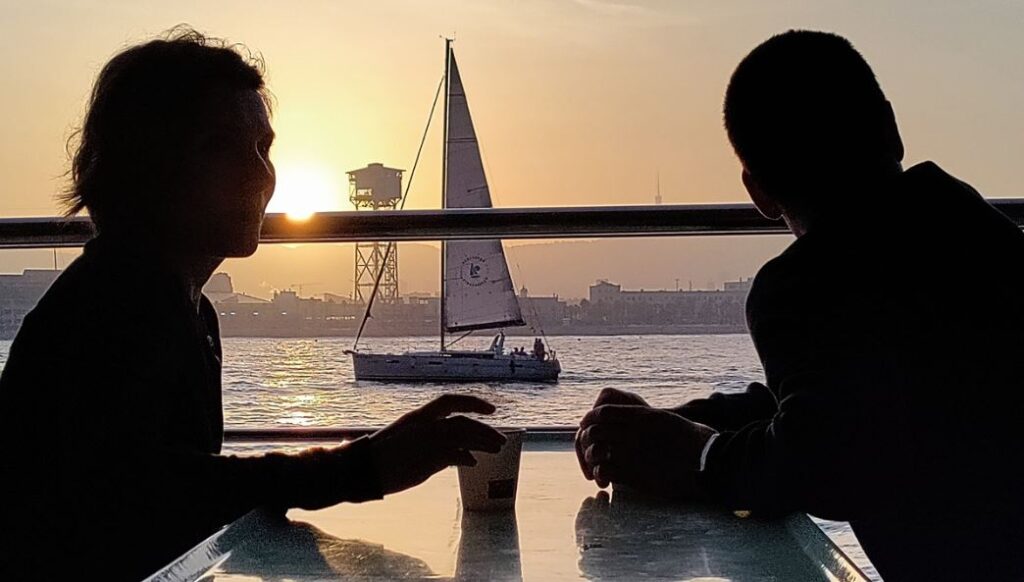 sunset barcelona catamaran