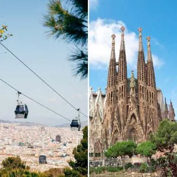 Barcelona Highlights + Sagrada Familia Tour & Montjuïc Cable Car