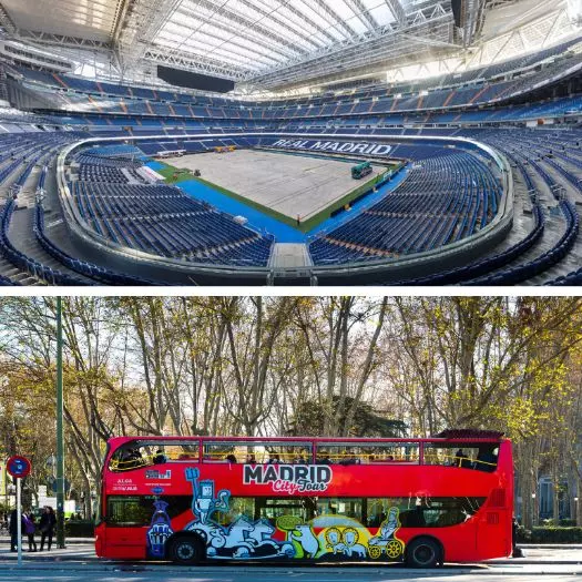 Hop on Hop off Bus in Madrid + Santiago Bernabeu with flexible ticket