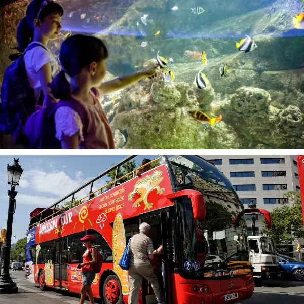 24/48h Barcelona Tourist Bus + Aquarium ticket
